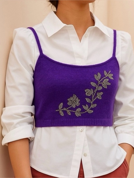 Zara Tops - ZARA Bloggers Fav Wool Blend Beaded Knit Top